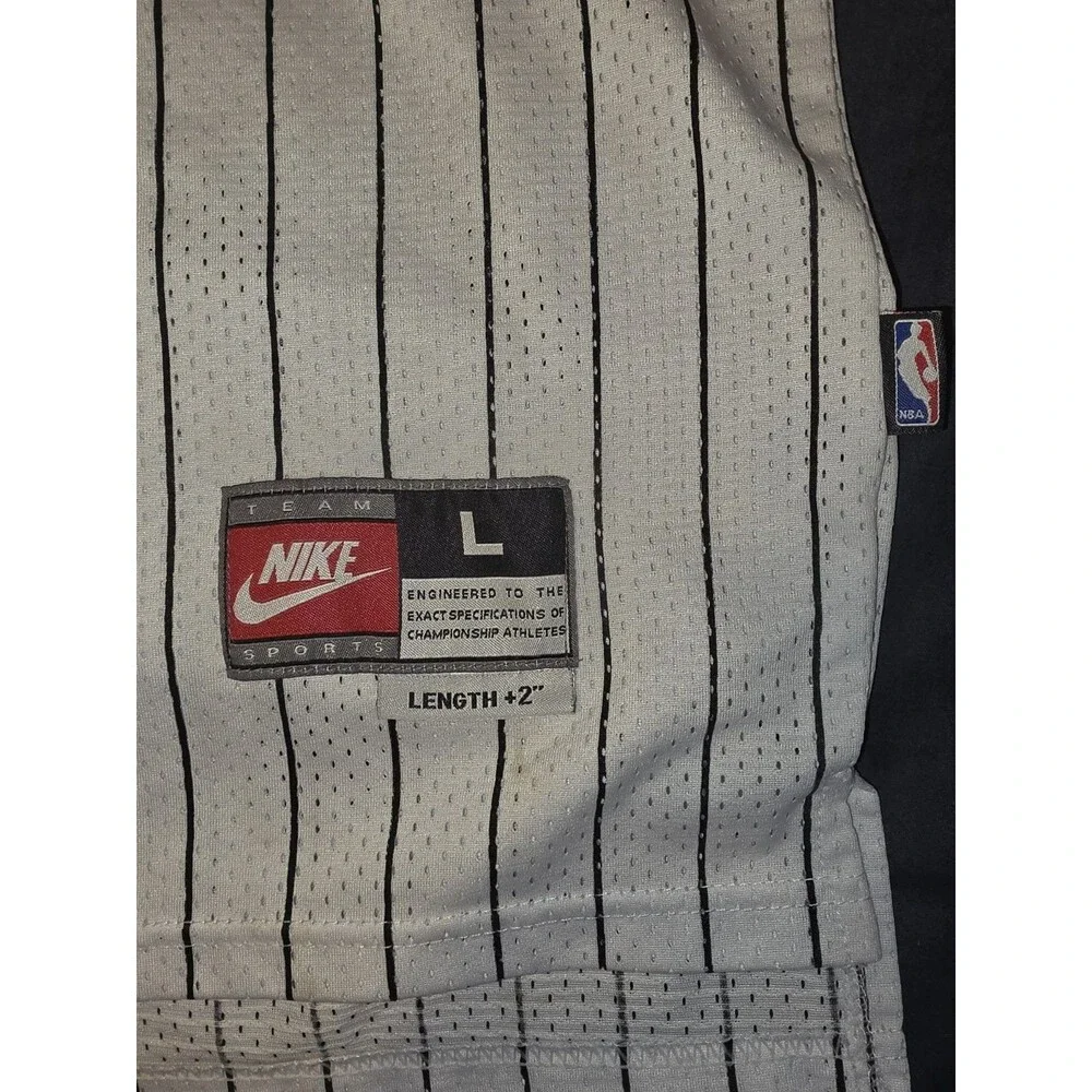 Vintage Nike Penny Hardaway #1 Orlando Magic Pinstripe White EUC Size L